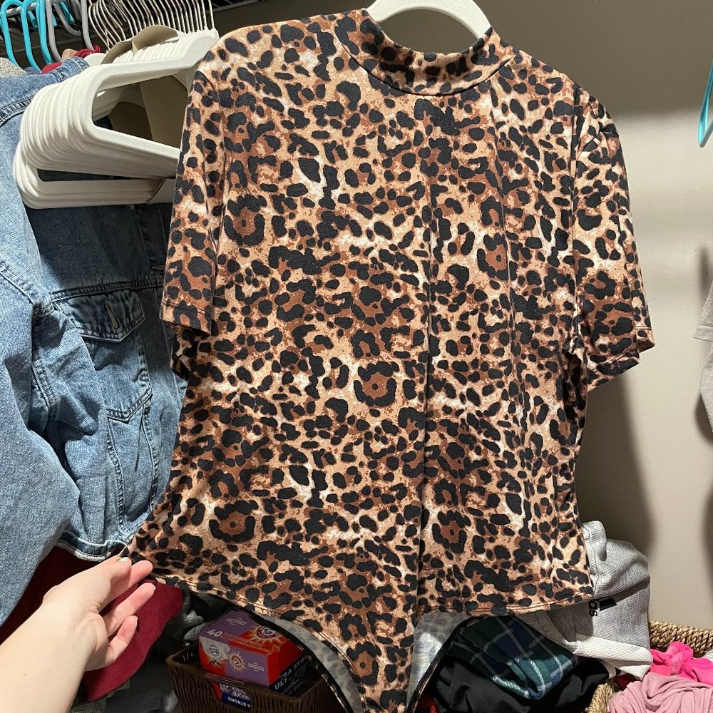 Shein Leopard bodysuit 3xl plus size